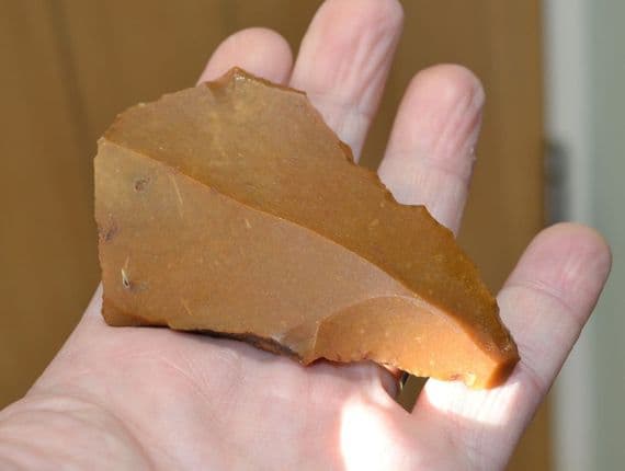 A large & excellent Neolithic flint Saw / Scraper , Le Grand Pressigny, France, found 1920s.