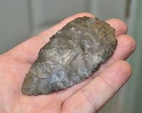 A large, finely worked and superb Neolithic flint spear head, Grantham, Lincs. SOLD