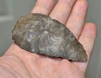 A large, finely worked and superb Neolithic flint spear head, Grantham, Lincs. SOLD