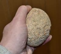A large, heavy (750g) and impressive Neolithic Quartzite Hammer Stone, Mildenhall, Suffolk.
