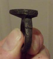 A large, impressive and wearable Byzantine bronze mans finger ring. SOLD