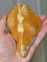 A large  Lower Paleolithic quadahedral flint hand axe, Kimbridge Pit, Hampshire (N73) SOLD