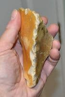 A large  Lower Paleolithic quadahedral flint hand axe, Kimbridge Pit, Hampshire (N73) SOLD