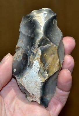 A large & nicely worked Mesolithic Tranchet Hand Axe, Hellesdon, Norfolk. SOLD