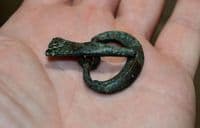 A large, pleasant and unusual Anglo Saxon / Viking period bronze buckle from Yorkshire. SOLD