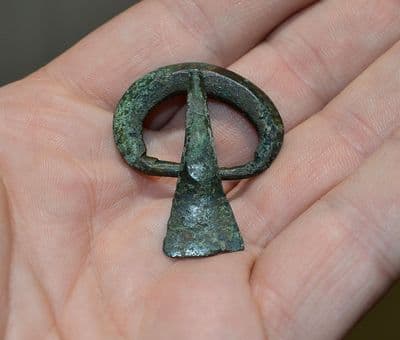 A large, pleasant and unusual Anglo Saxon / Viking period bronze buckle from Yorkshire. SOLD