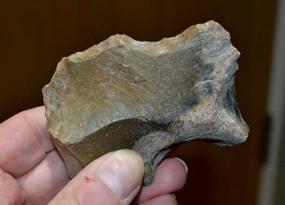 A large & pleasant Paleolithic (Neanderthal) Notched scraper tool , France.