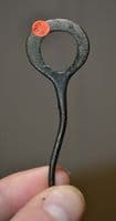 A large, rare and excellent, Late Bronze age to Early Iron Age bronze ring headed 