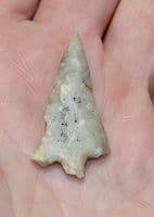 A large, slender & nicely worked Early Bronze age Barbed & Tanged flint arrowhead, Hants SOLD