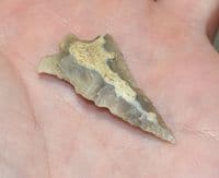 A large, slender & nicely worked Early Bronze age Barbed & Tanged flint arrowhead, Hants SOLD