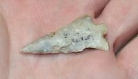 A large, slender & nicely worked Early Bronze age Barbed & Tanged flint arrowhead, Hants SOLD
