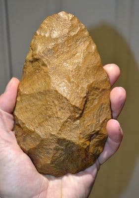 A large, super quality Early Paleolithic Mid-Acheulian HandaxeGorgol Region,  Mauritania, SOLD