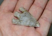 A large & superb Late Neolithic / Early Bronze Age flint Barbed & tanged arrowhead, Leics. SOLD