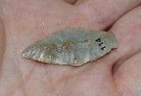 A large & superb Late Neolithic / Early Bronze Age Lozenge shaped point, Cheddar, Somerset.  SOLD