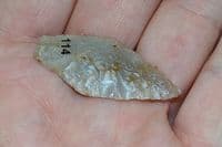 A large & superb Late Neolithic / Early Bronze Age Lozenge shaped point, Cheddar, Somerset.  SOLD