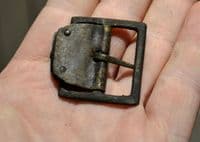 A large Tudor period Bronze buckle with buckle plate from the River Thames, London. SOLD