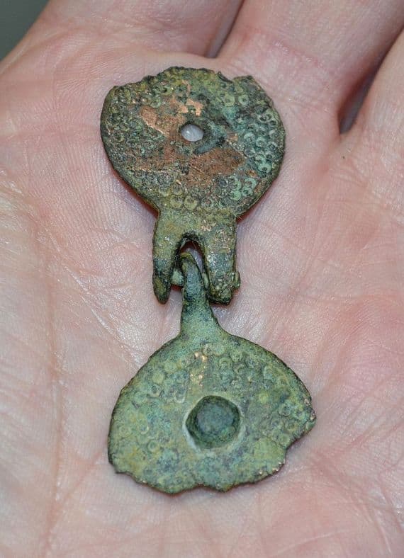 A large & unusual Medieval bronze horse pendant & hanger, Norfolk. SOLD
