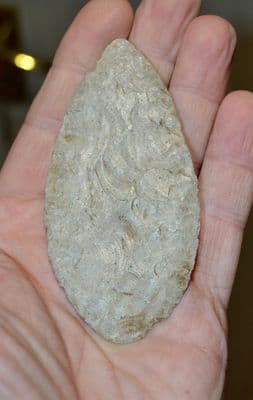 A large & very finely worked Neolithic / Pre-Dynastic Egyptian  flint Leaf shaped knife  (EG4) SOLD