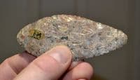 A large & very finely worked Neolithic / Pre-Dynastic Egyptian  flint Leaf shaped knife  (EG5) SOLD
