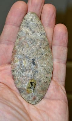 A large & very finely worked Neolithic / Pre-Dynastic Egyptian  flint Leaf shaped knife  (EG5) SOLD