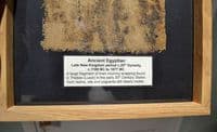 A large & very nicely framed segment of linen wrapping from an Ancient Egyptian Mummy (K11) SOLD