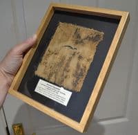 A large & very nicely framed segment of linen wrapping from an Ancient Egyptian Mummy (K11) SOLD
