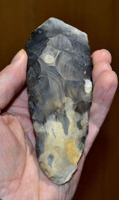 A large & very nicely worked Neolithic flint axe, Holme Beach, North Norfolk.