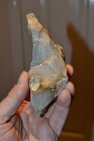 A large, well worked and excellent Mesolithic flint hand pick from Kent. SOLD