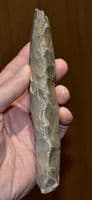 A large, well worked Neolithic flaked & semi-polished flint axe head, Colchester, Essex. SOLD