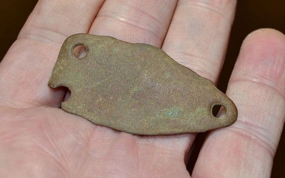 A Late Anglo Saxon / Viking bronze Stirrup mount, Norfolk.
