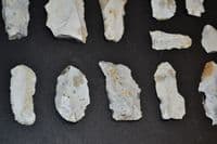 A lot of 12 x Mesolithic Portland flaked Chert Bladelets, Portland Bill, Dorset (N110) SOLD