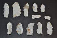 A lot of 12 x Mesolithic Portland flaked Chert Bladelets, Portland Bill, Dorset (N110) SOLD