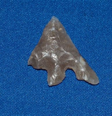 A lovely Late Neolithic / Early Bronze Age flint barb and tanged arrowhead from York. SOLD