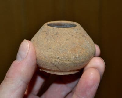 A lovely little Ancient Greek, redware terracotta pot, Apulia, Southern Italian Colonies. SOLD