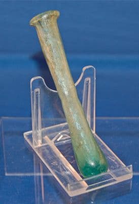 A lovely slender Roman glass perfume flask (Ungentarium). SOLD