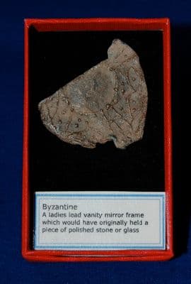 A major segment of a Byzantine period ladies lead vanity mirror