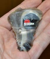 A most attractive Neolithic tri-sided flint scraper / knife, River Orwell, Ipswich, Suffolk. SOLD