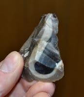 A most attractive Neolithic tri-sided flint scraper / knife, River Orwell, Ipswich, Suffolk. SOLD