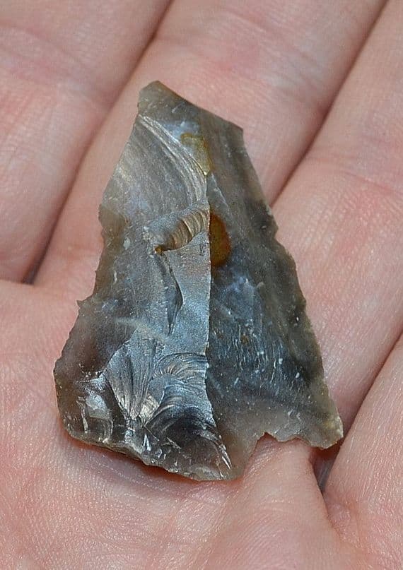A  Neolithic Assymetric flint arrowhead, Avon Valley, Fordingbridge, Hants (N84) SOLD