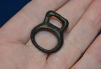 A nice and robust Celtic bronze Terret Ring (Horse rein guide), British. SOLD