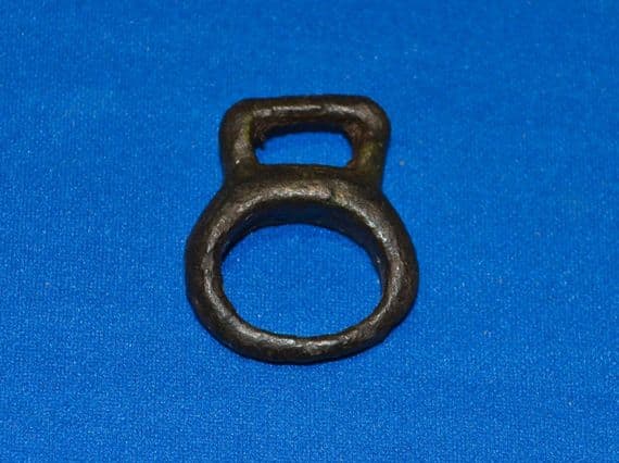 A nice and robust Celtic bronze Terret Ring (Horse rein guide), British. SOLD