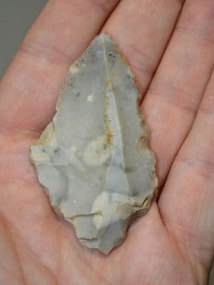A nice and well worked Mesolithic Flint spear head from Dorset SOLD
