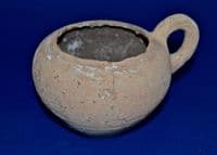 A nice large Roman buff terracotta single handled Drinking Cup excavated in London, c.1939, Full Provenance. SOLD