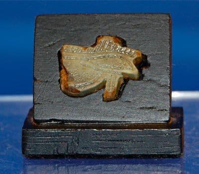 A nicely detailed Ancient Egyptian green glazed faience 