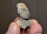 A nicely detailed Pre-colombian South American terracotta bust from a votive figurine, Mexico  SOLD