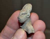 A nicely detailed Pre-colombian South American terracotta bust from a votive figurine, Mexico  SOLD