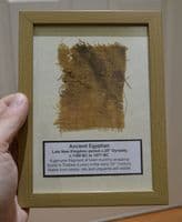 A nicely framed segment of linen wrapping from an Ancient Egyptian Mummy, SOLD