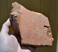 A pair of large Roman terracotta roof tile fragments, Villa Site, Gloucester. SOLD
