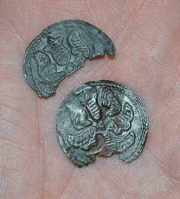 A pair of ornate and scarce Early Byzantine bronze 