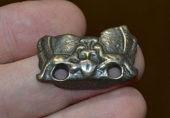 A partial Viking bronze Stirrup mount featuring two Dragons, River Thames, London. SOLD